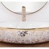 washbasin Rea Meryl 60x40,5 white-gold (REA-U5054)