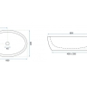 washbasin Rea Meryl 60x40,5 white-gold (REA-U5054)