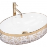 washbasin Rea Meryl 60x40,5 white-gold (REA-U5054)