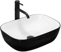 Lavabo Rea Belinda 33,5x46,5 blanco y negro (REA-U6332)