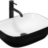Lavabo Rea Belinda 33,5x46,5 blanco y negro (REA-U6332)