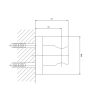 shower bracket Omnires brushed brass 6 cm (8873ABSB)
