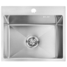 Fregadero de cocina Rea Leo 50x45 con sifón, níquel cepillado (ZLE-06003)