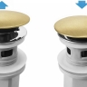 сифон для умывальника с донным клапаном Rea click-clack brushed gold (REA-A9496)