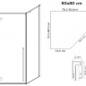 Cabina de ducha Rea Diamond 80x80 cristal de seguridad negro transparente (REA-K6900)