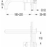 Mezclador de lavabo empotrado Omnires Y negro (Y1215HBL)