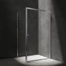 Cabina de ducha Omnires Bronx 140x80cm cristal de seguridad, cromo (BR1480CRTR)