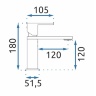 Mezclador de lavabo Rea Flip cromado (REA-B2004)