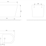bidet Omnires Tampa wall hung white (TAMPABIBP)