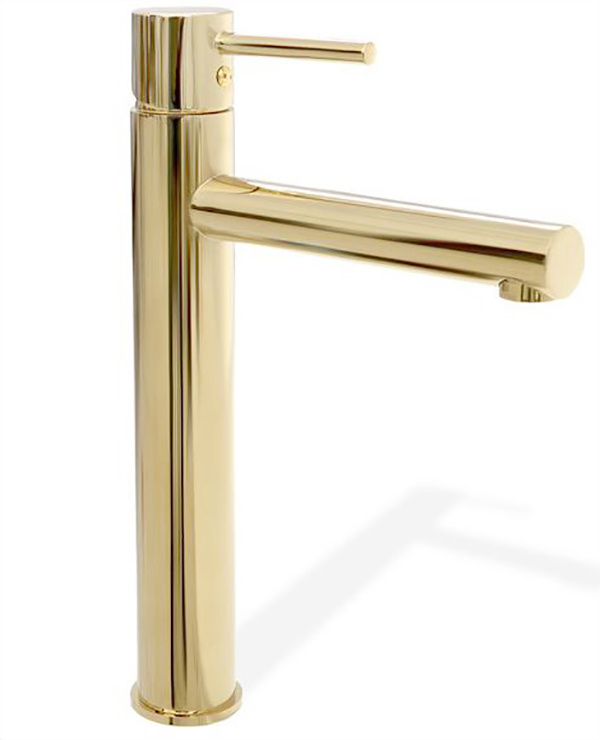 Mezclador de lavabo Rea Tess dorado alto (REA-B8803)