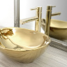 Mezclador de lavabo Rea Tess dorado alto (REA-B8803)