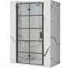 Puerta de ducha Rea Molier 110x190 cristal de seguridad, transparente, negro (REA-K5660)