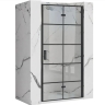 Puerta de ducha Rea Molier 110x190 cristal de seguridad, transparente, negro (REA-K5660)