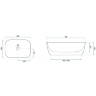 washbasin Rea Belinda 33,5x46,5 black matt (REA-U8470)