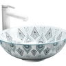 washbasin Rea Mandala 40x40 blue-white (REA-U7502)