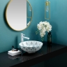 washbasin Rea Mandala 40x40 blue-white (REA-U7502)