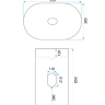 Lavabo Rea Dolce 52x38,5, de pie, blanco (REA-U4302)
