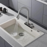 Grifo monomando de cocina Rea Conor con caño extraíble, níquel mate (REA-B6313)