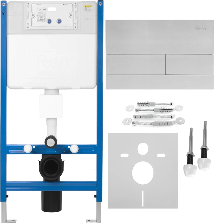 инсталляционная система Rea для унитаза + кнопка T steel brush (KPL-E0057)