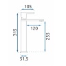 Mezclador de lavabo Rea Flip cromado (REA-B2006)