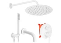 Conjunto de ducha empotrado Rea Lungo blanco (REA-P6611)