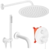 Conjunto de ducha empotrado Rea Lungo blanco (REA-P6611)