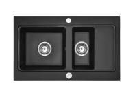 Fregadero de cocina Rea Fox 46,5x78 negro (ZLE-00134) + sifón
