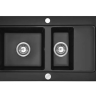 Fregadero de cocina Rea Fox 46,5x78 negro (ZLE-00134) + sifón