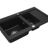 Fregadero de cocina Rea Fox 46,5x78 negro (ZLE-00134) + sifón