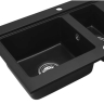 Fregadero de cocina Rea Fox 46,5x78 negro (ZLE-00134) + sifón