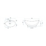 Lavabo Rea Cindy 39x58,5 blanco (REA-U0155)