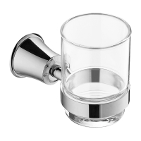 Vaso con soporte Omnires Art Line cromado (AL53320CR)