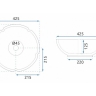 Lavabo Rea Vivien 42,5x42,5 azul (REA-U5666)