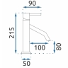 Mezclador de lavabo Rea Level con cepillo dorado (REA-B6218)