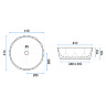 Lavabo Rea Vista 41x41 blanco (REA-U4601)