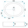 Lavabo Rea Fonda 50x37 blanco (REA-U0604)