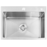 Fregadero de cocina Rea Liam 58x45 con sifón, níquel cepillado (ZLE-06006)