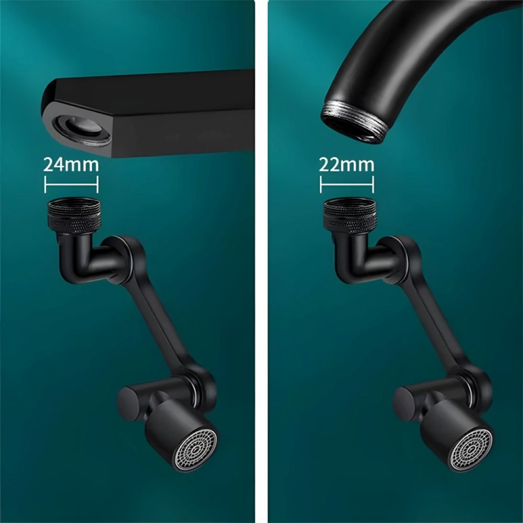 аэратор-удлинитель Rea Colt поворотный, black (REA-B6567)