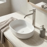смеситель для умывальника Rea Lungo Stripe высокий, brushed nickel (REA-B8053)