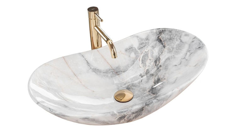 washbasin Rea Royal 36x62,5 granite shiny (REA-U8596)