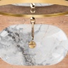 washbasin Rea Royal 36x62,5 granite shiny (REA-U8596)