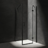 Cabina de ducha Omnires Manhattan 80x80cm cristal de seguridad negro mate (MH8080BLTR)