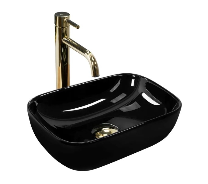 washbasin Rea Belinda Mini 25,5x37 Black (REA-U8004)