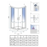 Cabina de ducha Rea Look 90x90x190, cristal de seguridad, transparente, negro (REA-K7903)