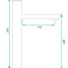 Mezclador de lavabo Rea Pixel negro (REA-B6214)
