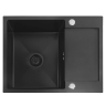 Fregadero de cocina Rea Paul 60x48 con sifón, negro (ZLE-06011)