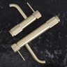 смеситель для умывальника Rea Lungo Stripe низкий, brushed gold (REA-B8050)