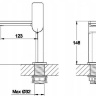 Mezclador de lavabo cromado Omnires Parma (PM7410XCR)