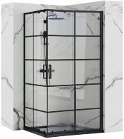 Cabina de ducha Rea Concept Black 80x100 cristal transparente (REA-K6389)