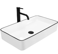 Lavabo Rea Denis 61,5x35 borde negro (REA-U6513)